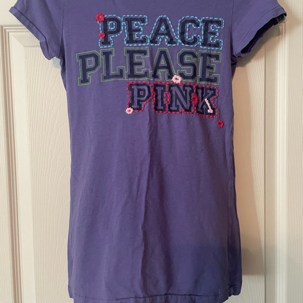 Vintage Vs Pink Scoop Neck Cap Sleeve Peace Please!